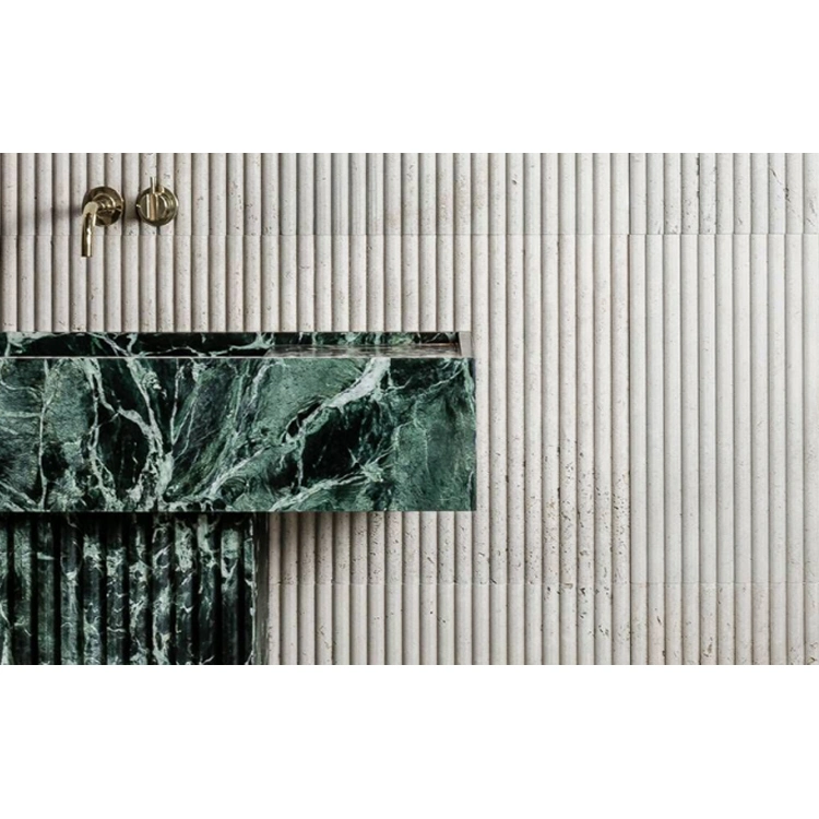 Curve Interior Marble Tile Flute Marble Panel Bamboo Wall Cladding Fluted Stone