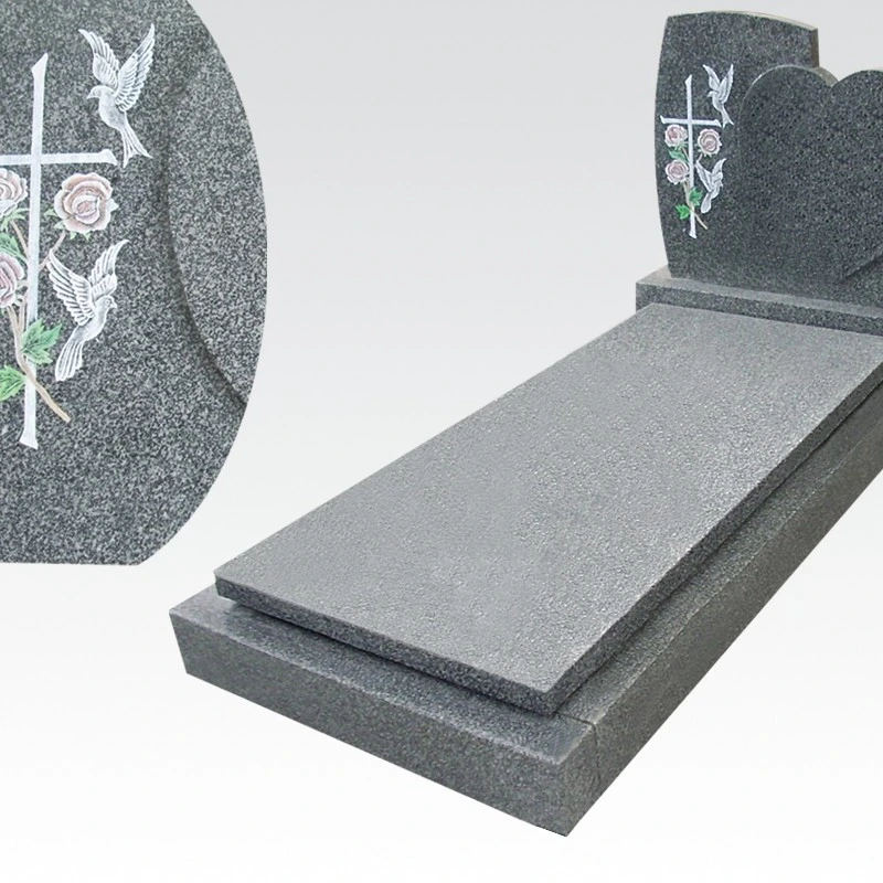 Gray Granite Memorial Monument & Tombstone & Gravestone for Spain